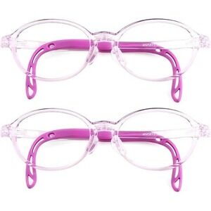 EyeBuddy Kids Anti‎ Blue Light Glasses Transparent Pink TR 90 Silica Gel 5-12yr